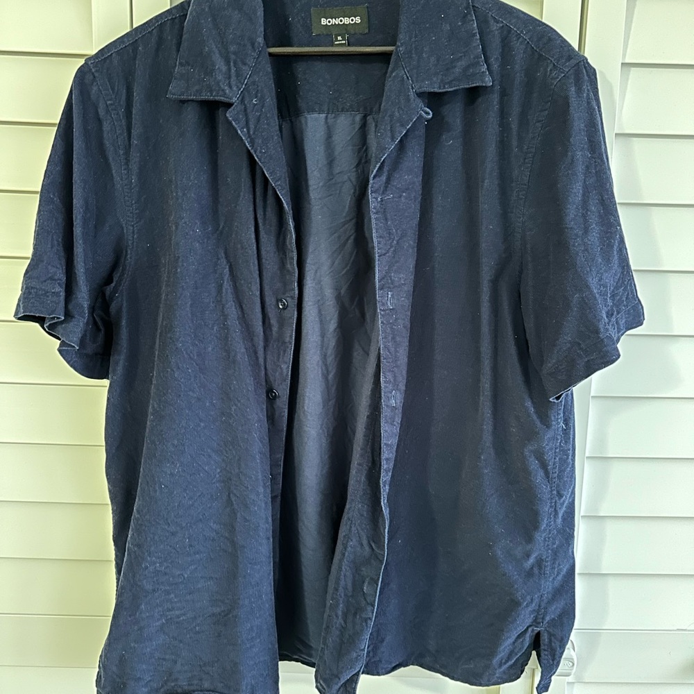 Bonobos Men's Navy Button Down Shirt